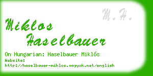 miklos haselbauer business card
