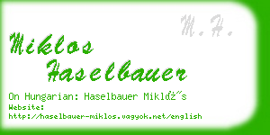 miklos haselbauer business card